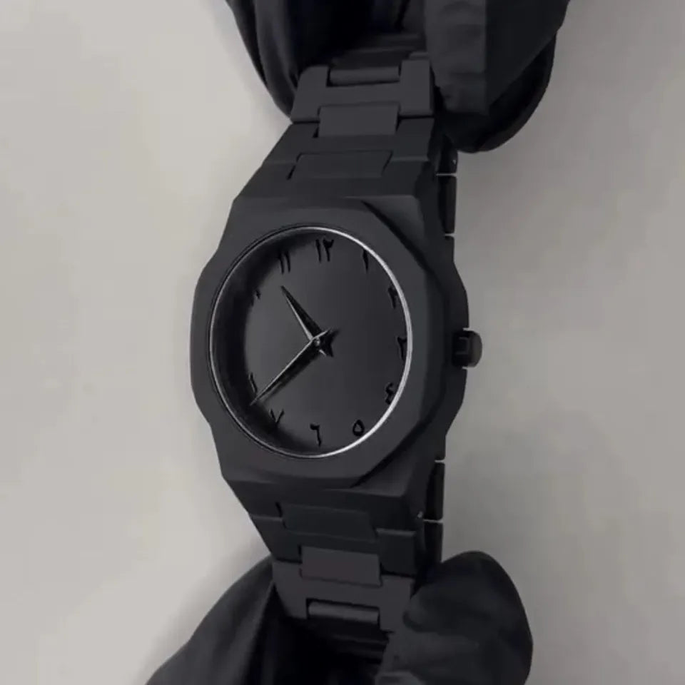 Black Arabic Aura Watch – Premium Luxury Timepiece