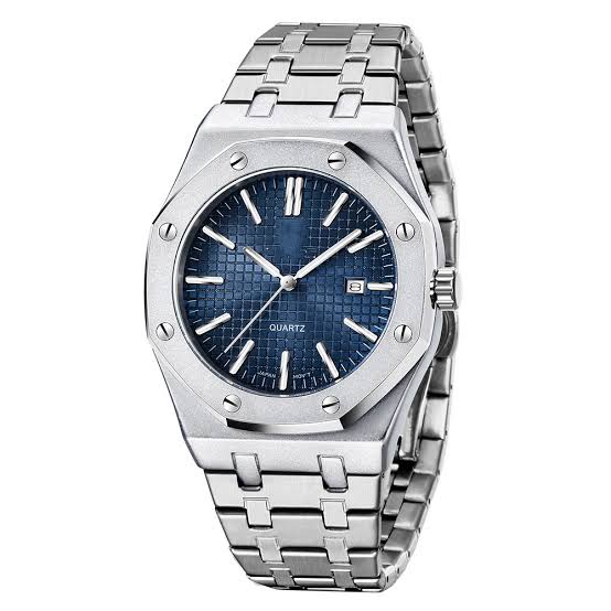 Men’s Royal Osk Silver Watch – Navy Dial | Premium Edition